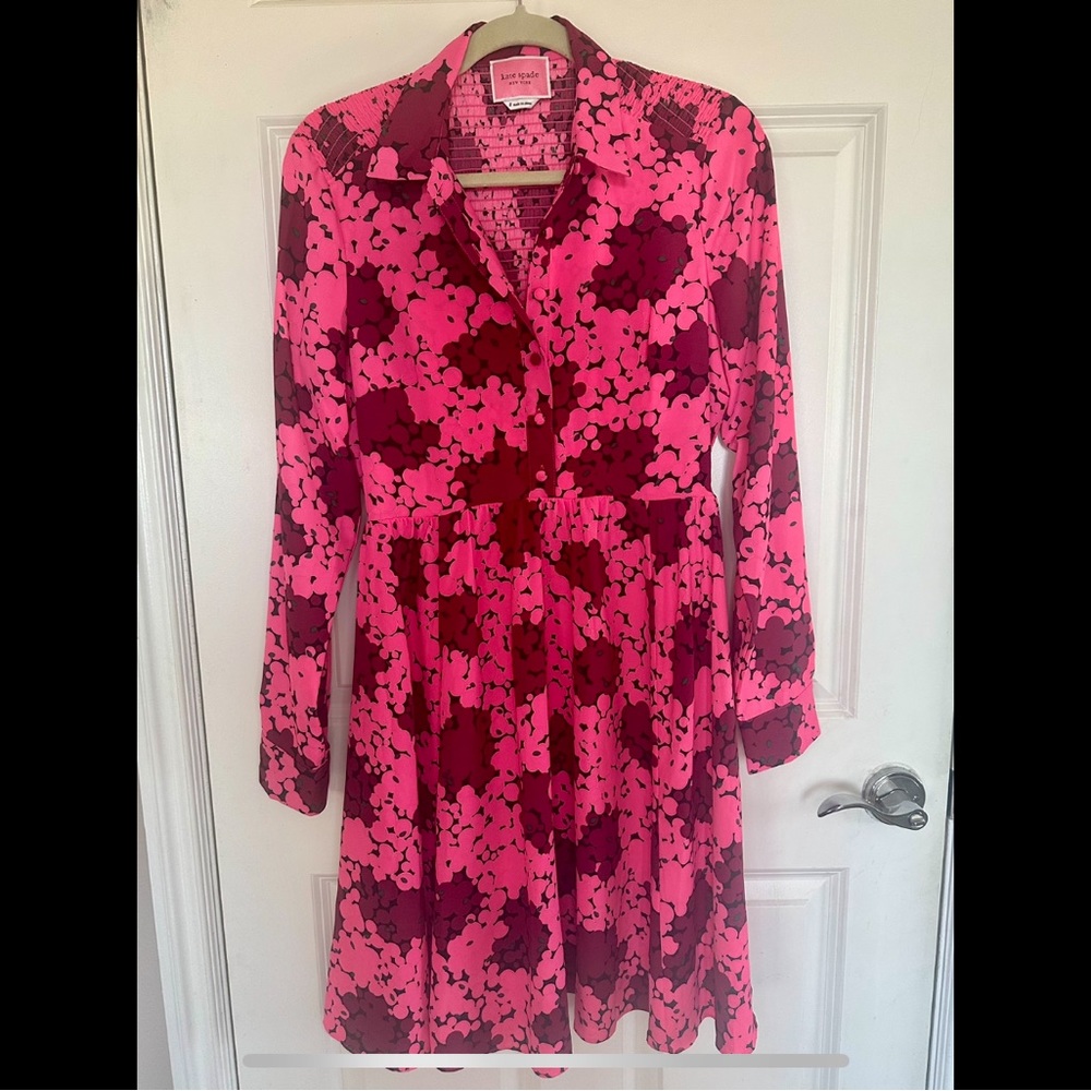 Kate Spade Bubble Dot Smocked Dress